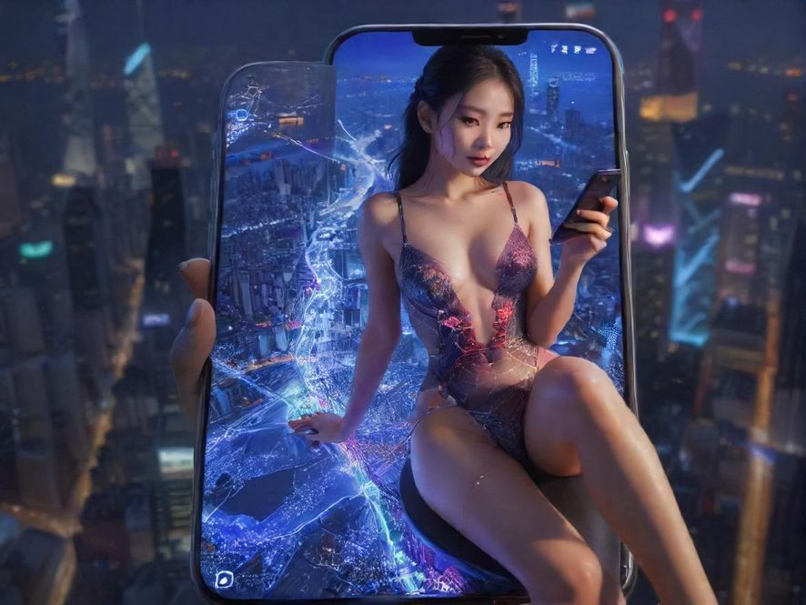 手机屏幕上的百花丛app地图