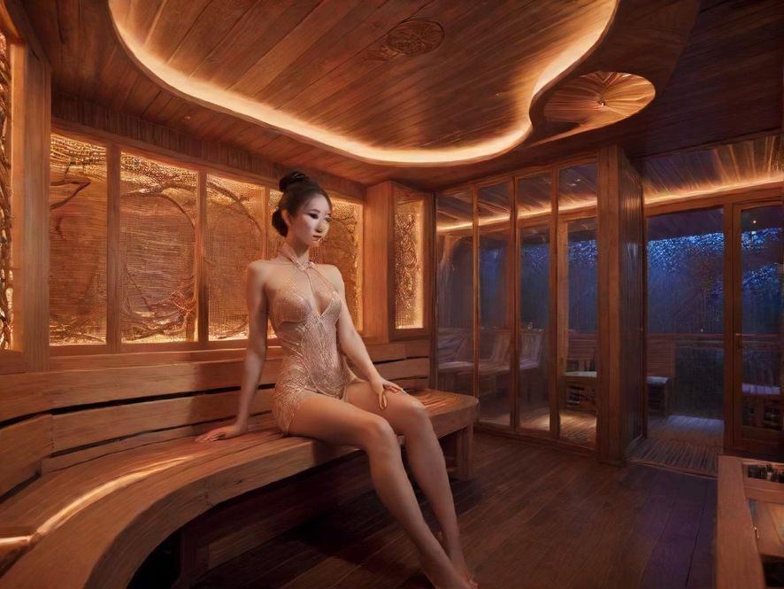 广州桑拿内部细节场景背景