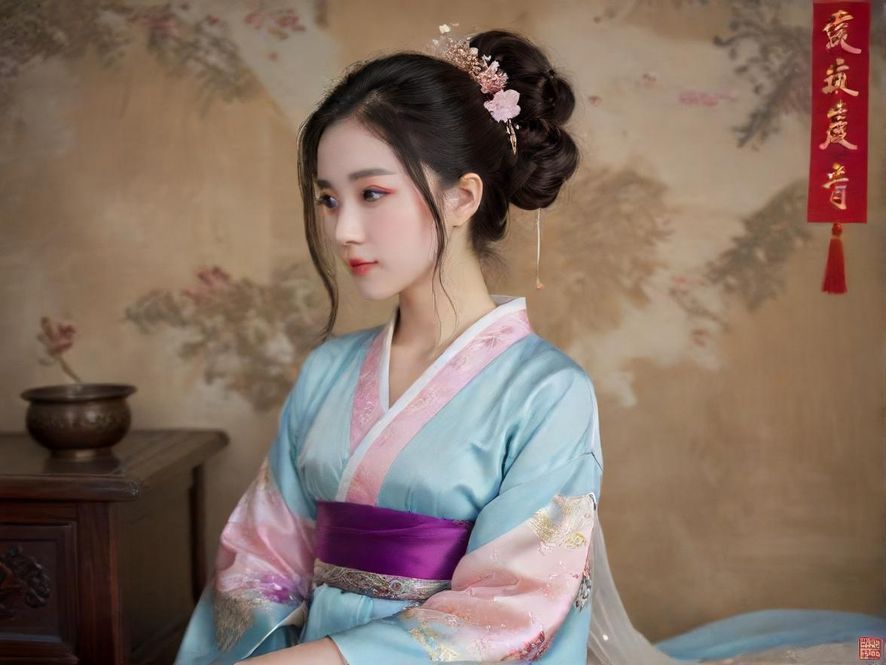 一位优雅的女教师在广州特色小巷的咖啡馆外,享受着悠闲的下午茶时光