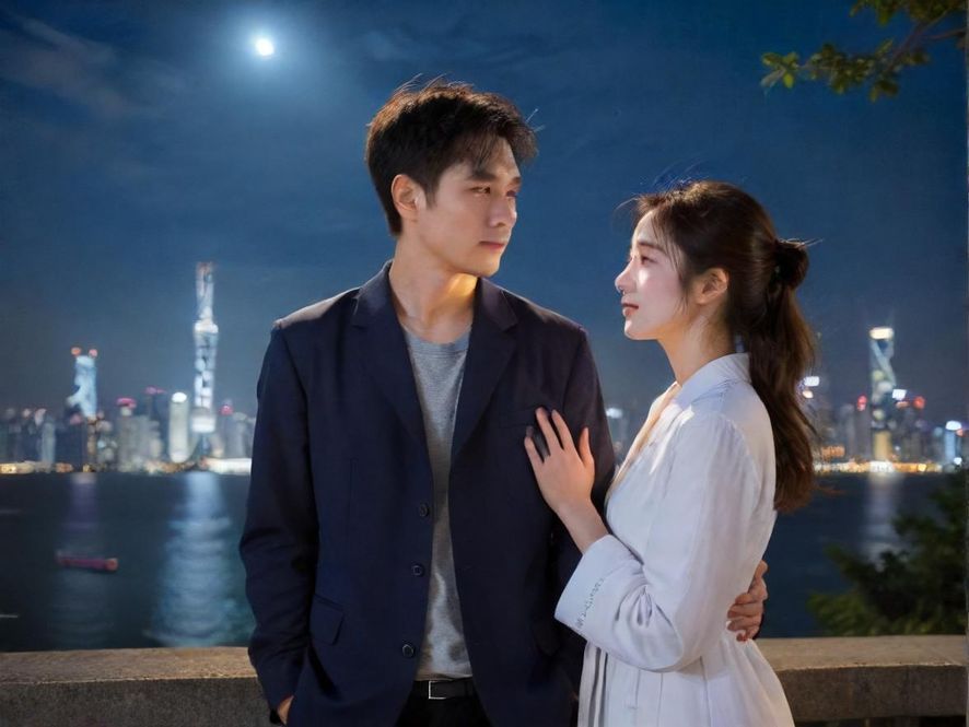 一群年轻人在广州夜市中欢声笑语,享受都市的活力