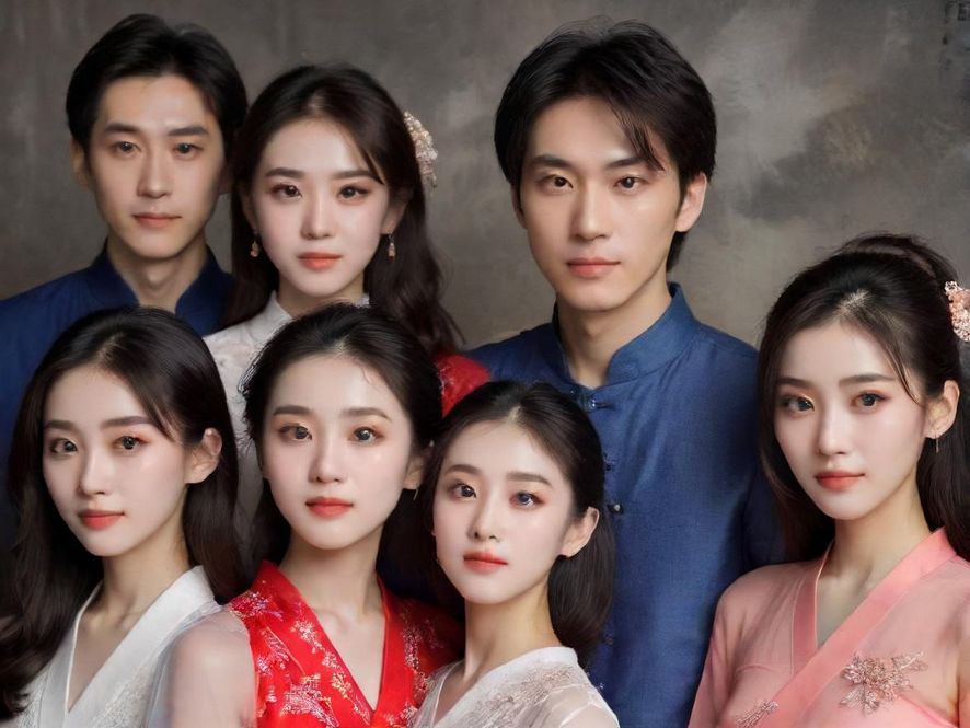 一群年轻人在时尚咖啡馆里围坐交流,笑容满面,氛围轻松